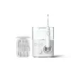 Dantų irigatorius Philips Power Flosser 7000 HX3911/40, baterijomis maitinamas, baltas, universalus kintamosios srovės įkroviklis
