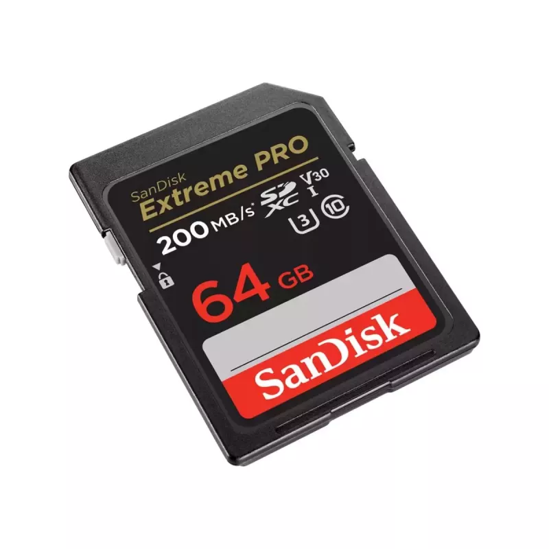 WESTERN DIGITAL SanDisk Extreme PRO 64GB SDXC atminties kortelė 200MB/s 90MB/s UHS-I Class 10 U3 V30