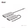 CLUB3D 4 prievadų USB-A šakotuvas USB-C – 10 Gbps greitas duomenų perdavimas