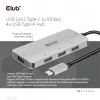 CLUB3D 4 prievadų USB-A šakotuvas USB-C – 10 Gbps greitas duomenų perdavimas