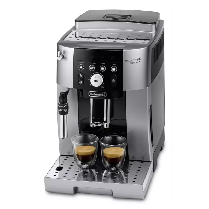 Espreso aparatas De’Longhi Magnifica S Smart ECAM 250.23.SB — 1,8 L vandens talpa, 250 g pupelių talpa, 15 barų, įmontuotas malūnėlis
