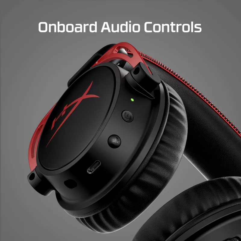 HyperX Cloud Alpha – belaidės žaidimų ausinės (juodos-raudonos)