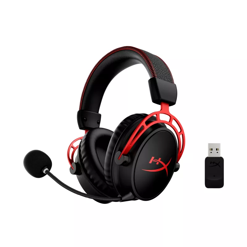 HyperX Cloud Alpha – belaidės žaidimų ausinės (juodos-raudonos)