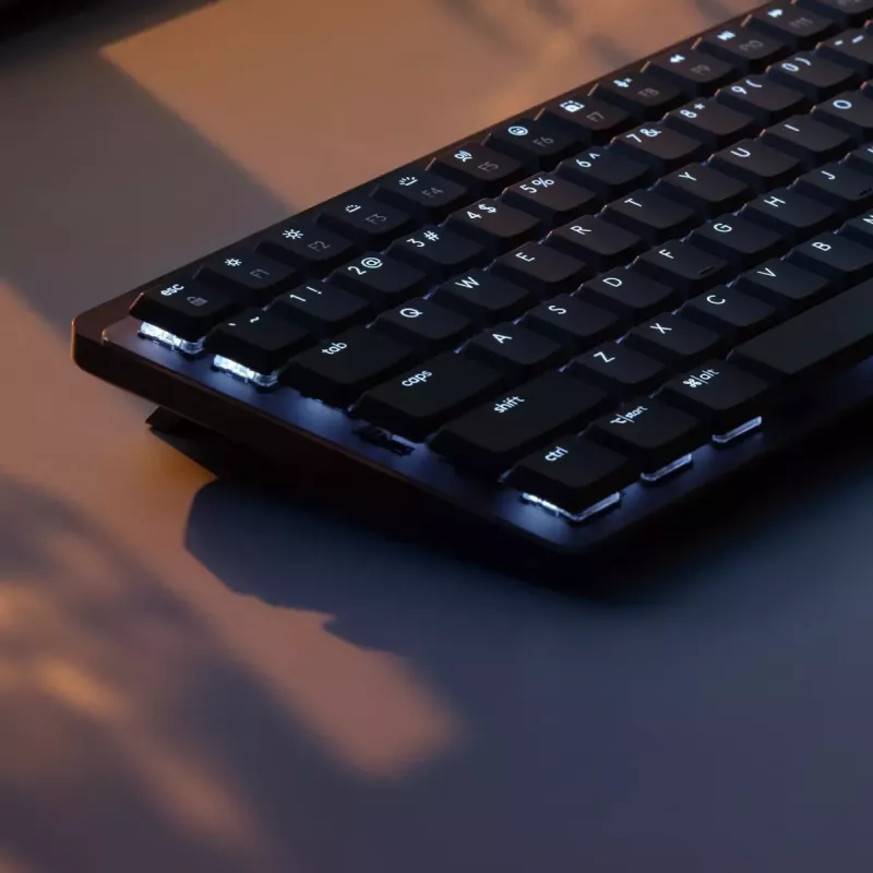 LOGITECH MX Mechanical Mini belaidė apšviesta klaviatūra (minimalistinė, grafitinė, tyli taktilinė, QWERTY US/Int'l)