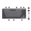 LOGITECH MX Mechanical Mini belaidė apšviesta klaviatūra (minimalistinė, grafitinė, tyli taktilinė, QWERTY US/Int'l)