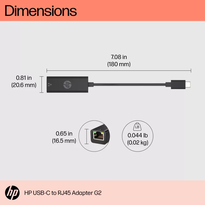Adapteris RJ-45 HP USB-C į RJ45 G2