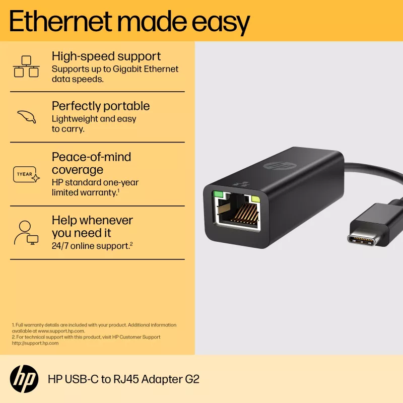 Adapteris RJ-45 HP USB-C į RJ45 G2