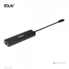 CLUB3D USB Gen1 Type-C 6-in-1 Hub su HDMI 8K30Hz, 2xUSB Type-A, RJ45 ir 2xUSB Type-C, duomenys ir PD įkrovimas 100 W