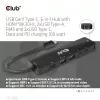 CLUB3D USB Gen1 Type-C 6-in-1 Hub su HDMI 8K30Hz, 2xUSB Type-A, RJ45 ir 2xUSB Type-C, duomenys ir PD įkrovimas 100 W