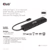 CLUB3D USB Gen1 Type-C 6-in-1 Hub su HDMI 8K30Hz, 2xUSB Type-A, RJ45 ir 2xUSB Type-C, duomenys ir PD įkrovimas 100 W
