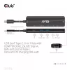 CLUB3D USB Gen1 Type-C 6-in-1 Hub su HDMI 8K30Hz, 2xUSB Type-A, RJ45 ir 2xUSB Type-C, duomenys ir PD įkrovimas 100 W
