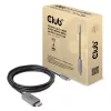 CLUB3D USB Gen2 Type-C į HDMI 4K120Hz 8K60Hz HDR10 su DSC1.2 aktyvus kabelis M/M 3m