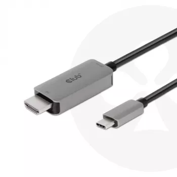CLUB3D USB Gen2 Type-C į HDMI 4K120Hz 8K60Hz HDR10 su DSC1.2 aktyvus kabelis M/M 3m