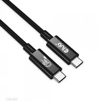CLUB3D USB4 Gen2x2 Type-C abipusis laidas 4K60Hz, duomenys 20Gbps, PD 240W(48V/5A) EPR M/M 2m