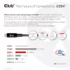 CLUB3D USB4 Gen2x2 Type-C abipusis laidas 4K60Hz, duomenys 20Gbps, PD 240W(48V/5A) EPR M/M 2m