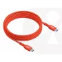 CLUB3D CAC-1573 USB-C į USB-C dvipusis laidas, USB4 Gen 2x2, 2 m, raudonas, PD iki 240 W