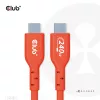 CLUB3D CAC-1573 USB-C į USB-C dvipusis laidas, USB4 Gen 2x2, 2 m, raudonas, PD iki 240 W
