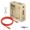 CLUB3D CAC-1573 USB-C į USB-C dvipusis laidas, USB4 Gen 2x2, 2 m, raudonas, PD iki 240 W