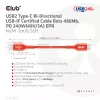 CLUB3D CAC-1573 USB-C į USB-C dvipusis laidas, USB4 Gen 2x2, 2 m, raudonas, PD iki 240 W