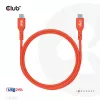 CLUB3D CAC-1573 USB-C į USB-C dvipusis laidas, USB4 Gen 2x2, 2 m, raudonas, PD iki 240 W