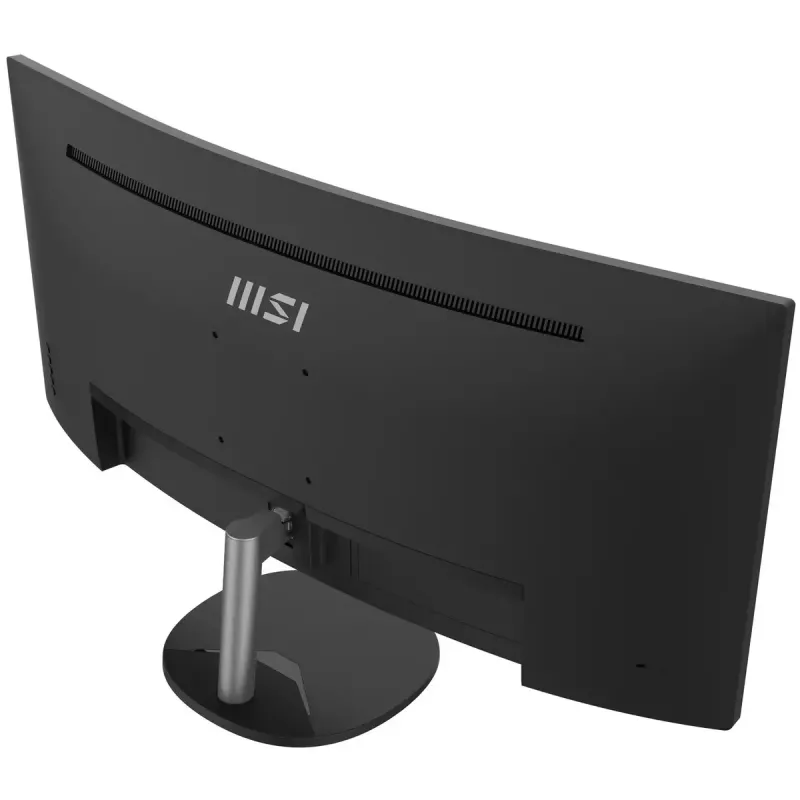 MSI Pro MP341CQ 34 colių lenktas monitorius, 1500R, UWQHD (3440 x 1440), 21:9, 100Hz, VA, 4ms, HDMI, VGA, įmontuoti garsiakalbiai, Anti-Glare, Anti-Flicker, mažiau mėlynos šviesos, TÜV sertifikuotas, VESA, Kensington, juodas