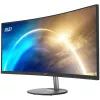 MSI Pro MP341CQ 34 colių lenktas monitorius, 1500R, UWQHD (3440 x 1440), 21:9, 100Hz, VA, 4ms, HDMI, VGA, įmontuoti garsiakalbiai, Anti-Glare, Anti-Flicker, mažiau mėlynos šviesos, TÜV sertifikuotas, VESA, Kensington, juodas