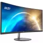 MSI Pro MP341CQ 34 colių lenktas monitorius, 1500R, UWQHD (3440 x 1440), 21:9, 100Hz, VA, 4ms, HDMI, VGA, įmontuoti garsiakalbiai, Anti-Glare, Anti-Flicker, mažiau mėlynos šviesos, TÜV sertifikuotas, VESA, Kensington, juodas