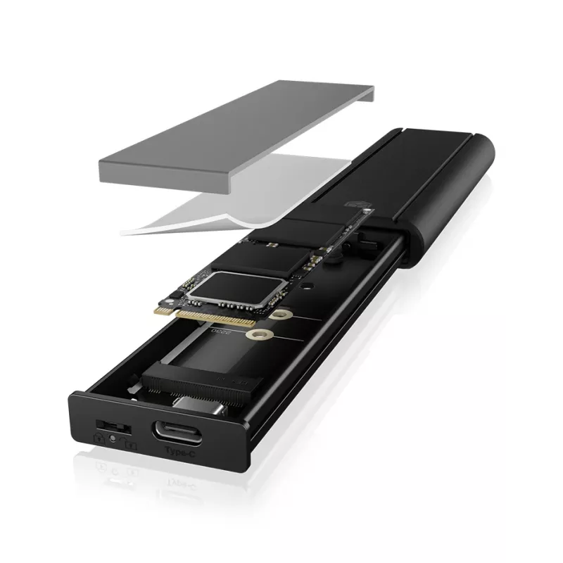 ICY BOX IB-1807MT-C31 SSD išorinis korpusas M.2 juodas