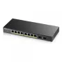 Zyxel GS1900-8HP v3 valdomas PoE L2 Gigabit Ethernet (10/100/1000) jungiklis juodas