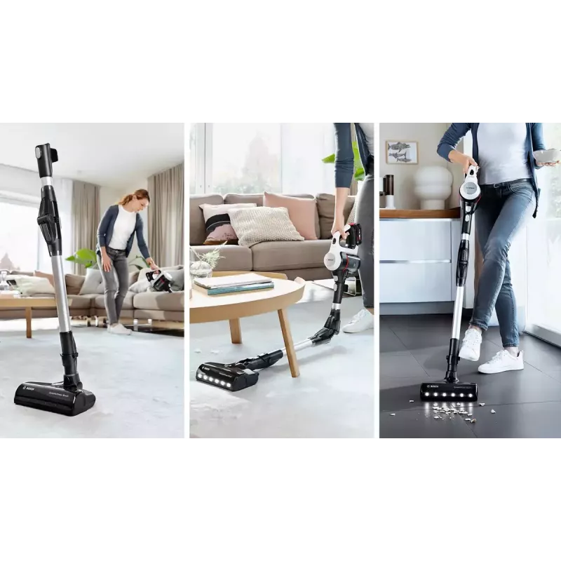 Bosch BBS711W belaidis dulkių siurblys 2-in-1 (lazdinis/nešiojamas) be maišelio, 0,3 l, baltas