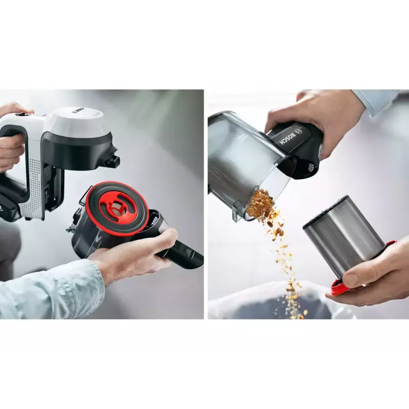 Bosch BBS711W belaidis dulkių siurblys 2-in-1 (lazdinis/nešiojamas) be maišelio, 0,3 l, baltas