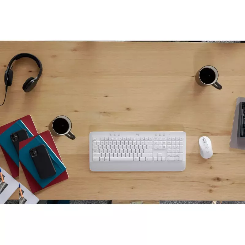 LOGITECH Signature Mk650 Combo verslui - Balta - QWERTY Danų/Norvegų/Švedų/Suomių