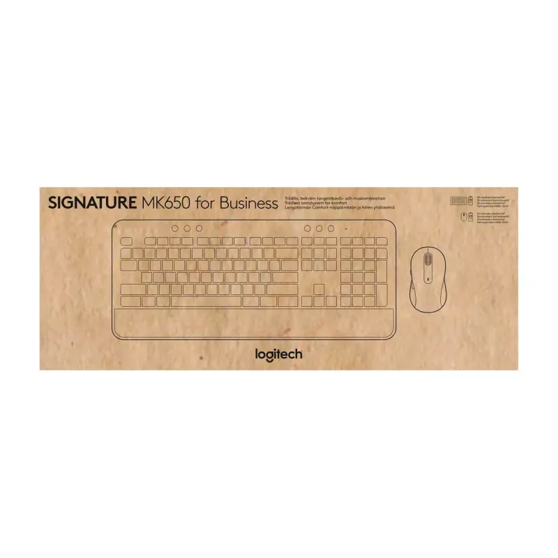 LOGITECH Signature Mk650 Combo verslui - Balta - QWERTY Danų/Norvegų/Švedų/Suomių