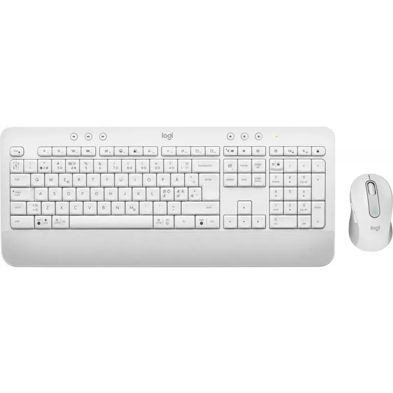 LOGITECH Signature Mk650 Combo verslui - Balta - QWERTY Danų/Norvegų/Švedų/Suomių