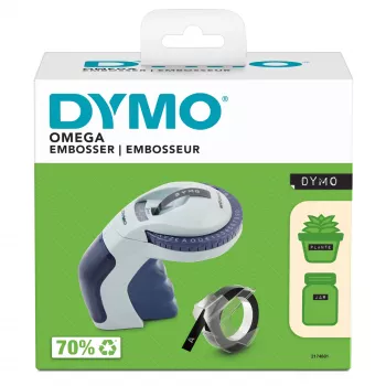 DYMO Omega įspaudimo etikečių spausdintuvas – mažas etikečių gamintojas su sukimo ir spustelėjimo ratuku bei ergonomišku dizainu, skirtas namams, „pasidaryk pats“ ir amatams