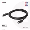 CLUB3D DisplayPort 1.4 į HDMI 4K120Hz arba 8K60Hz HDR10 laidas M/M 3m/9.84ft