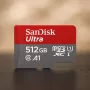 WESTERN DIGITAL SanDisk Ultra micro SDXC 512GB su SD adapteriu 150MB/s A1 Class 10 UHS-I