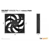 be quiet! SILENT WINGS PRO 4 | 140mm PWM kompiuterio ventiliatorius 14 cm juodas 1 vnt.