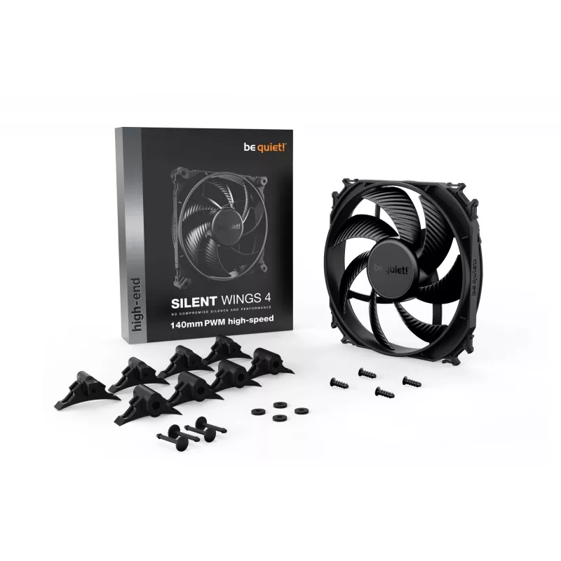 be quiet! SILENT WINGS 4 140mm PWM high-speed kompiuterio ventiliatorius, juodas