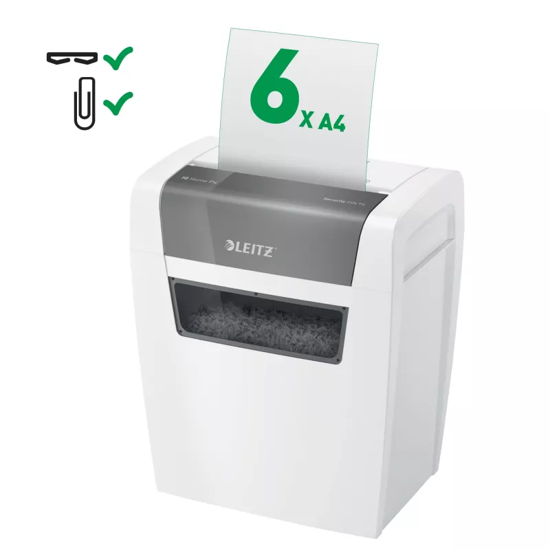 Popieriaus smulkintuvas Leitz 80340000, dalelių pjovimas, 70 dB, 22 cm, baltas