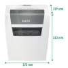 Popieriaus smulkintuvas Leitz 80340000, dalelių pjovimas, 70 dB, 22 cm, baltas