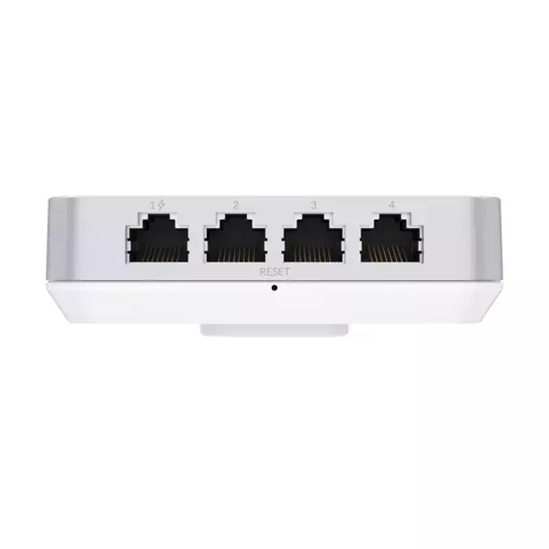 Prieigos taškas UBIQUITI Unifi 6 In-Wall U6-IW — dviejų juostų 2,4/5 GHz, 4800 Mbit/s, 5x RJ-45, PoE, baltas