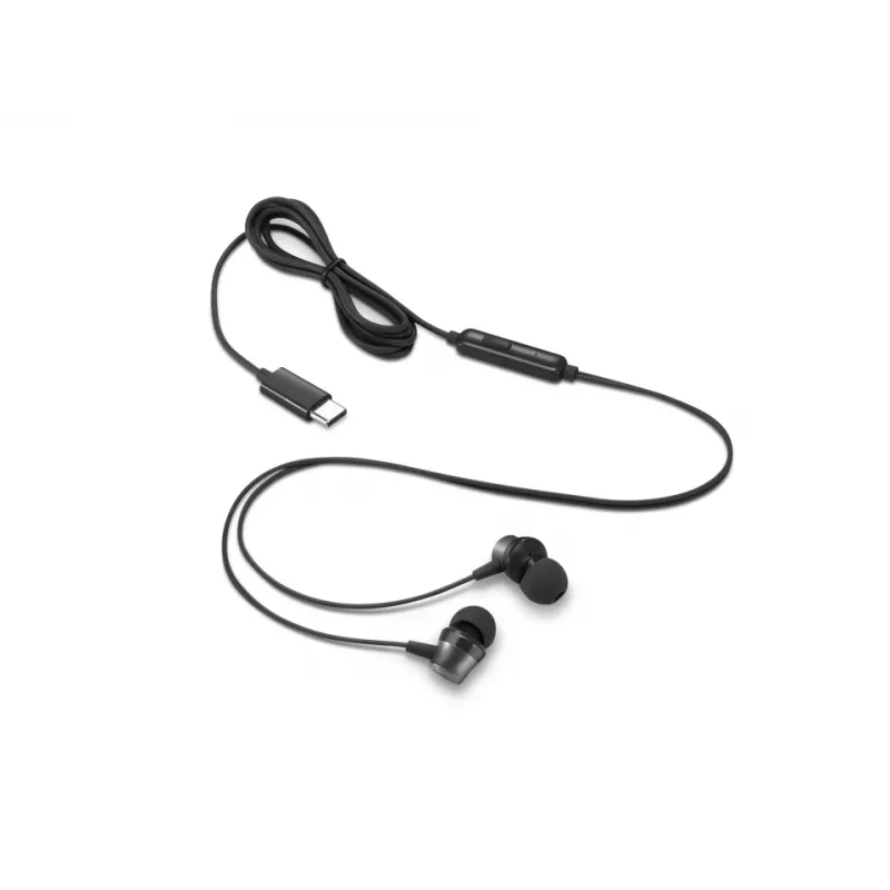 Lenovo 4XD1J77351 ausinės/mikrofonas laidinės Ausinės Į ausį Biuras/Skambučių centras USB Type-C Juodos