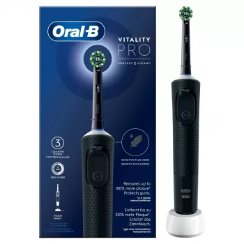 Oral-B Vitality Pro suaugusiųjų sukamoji dantų šepetėlis juodas
