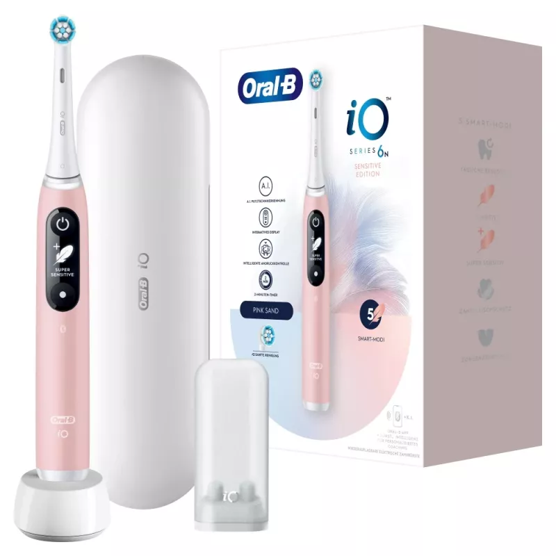 Oral-B 445197 elektrinis dantų šepetėlis suaugusiems, vibruojantis, rožinis, baltas