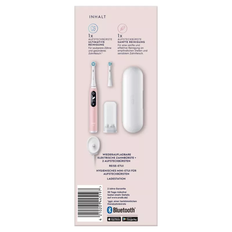 Oral-B 445197 elektrinis dantų šepetėlis suaugusiems, vibruojantis, rožinis, baltas
