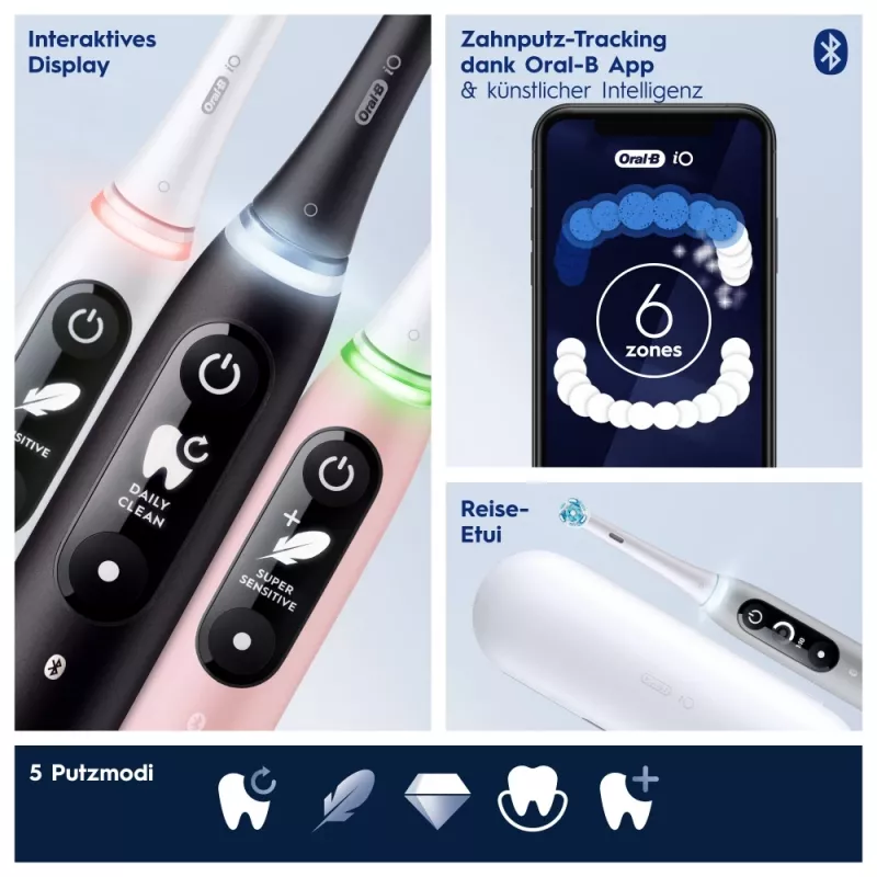 Oral-B 445197 elektrinis dantų šepetėlis suaugusiems, vibruojantis, rožinis, baltas