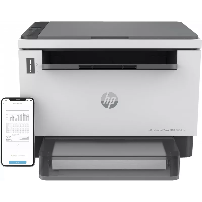 HP LaserJet Tank MFP 2604dw spausdintuvas, lazerinis, vienspalvis, 600 x 600 DPI, A4, tiesioginis spausdinimas, pilka