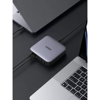Ugreen 40914 Nexode 200W GaN stalinis USB-C USB-A įkroviklis