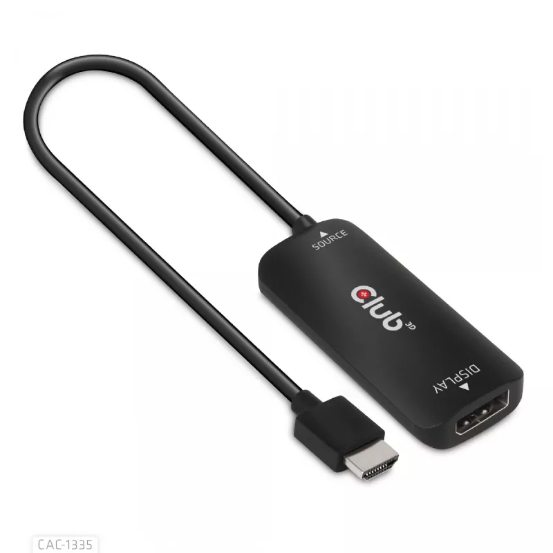 CLUB3D HDMI + Micro USB į DisplayPort™ 4K120Hz arba 8K30Hz M/F aktyvus adapteris